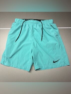 NIKE Flex Woven Training Shorts Mens L Teal CU4945-392 Athletic Gym Workout